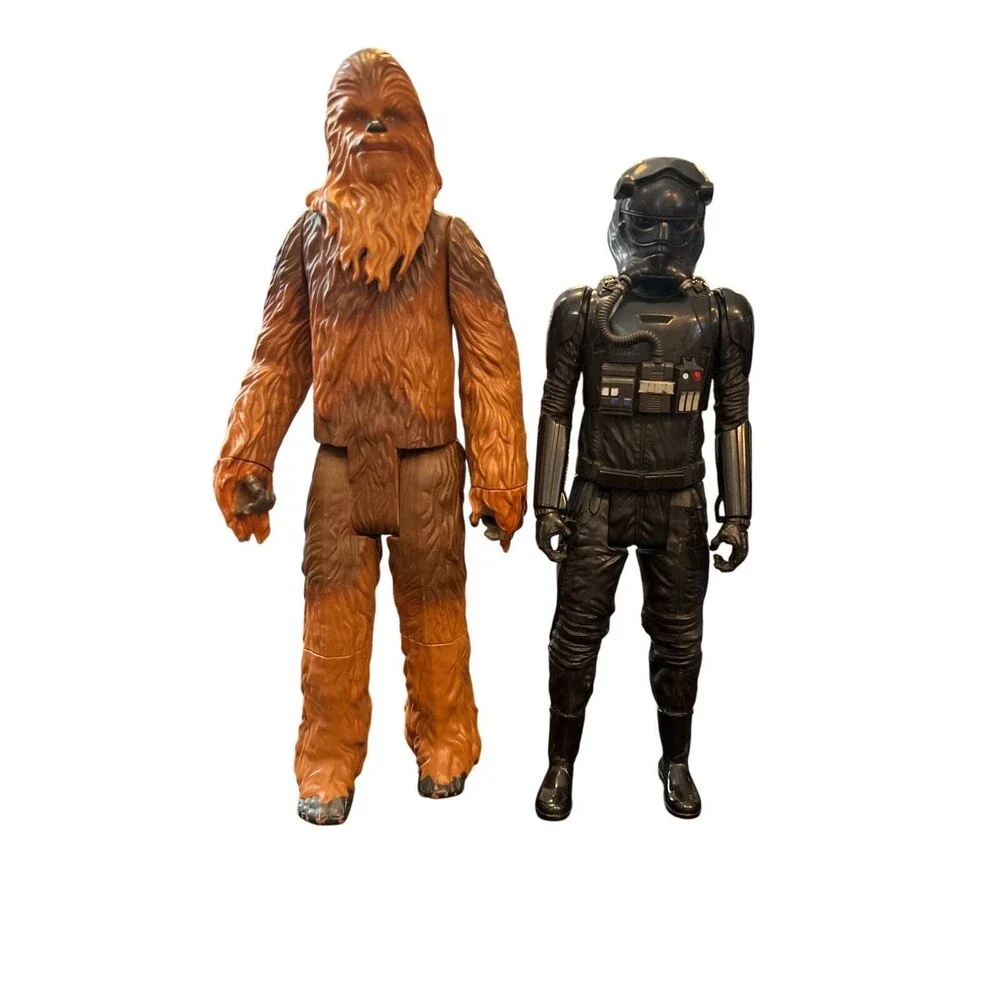 2 Star Wars Chewbacca & Tie Fighter‎ Pilot Action Figures The Force Awakens Lot